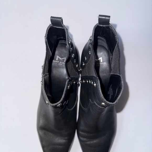 MARC FISHER LTD Black Leather Studded Ankle Boot 9.5 - Picture 15 of 16